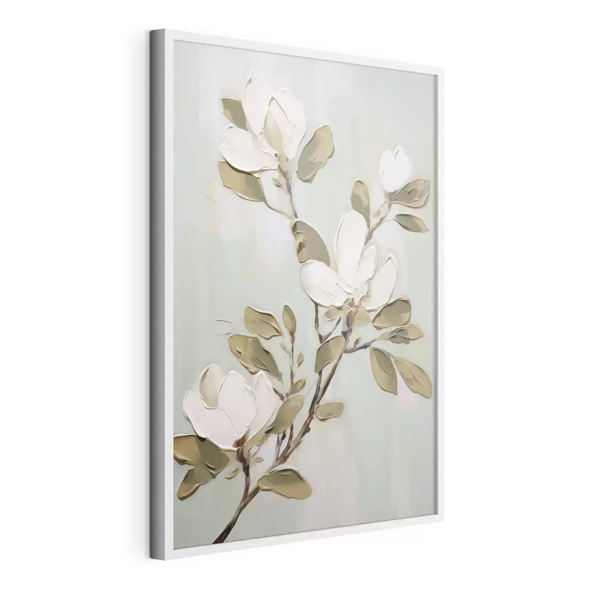 Poster Un ramo di fiori di magnolia, imitazione di un dipinto f49902