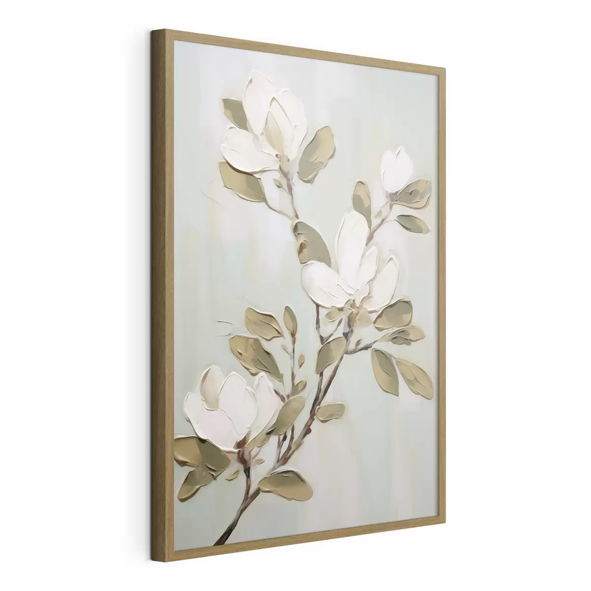 Poster Un ramo di fiori di magnolia, imitazione di un dipinto f49902