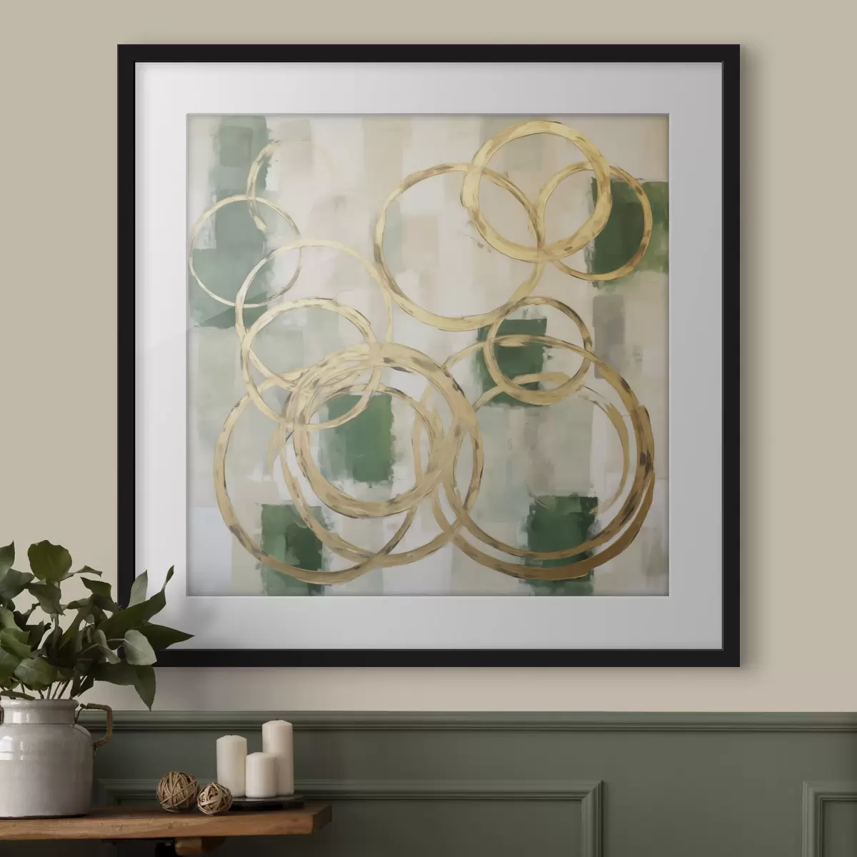 Poster Cerchi astratti, imitazione della pittura f49908