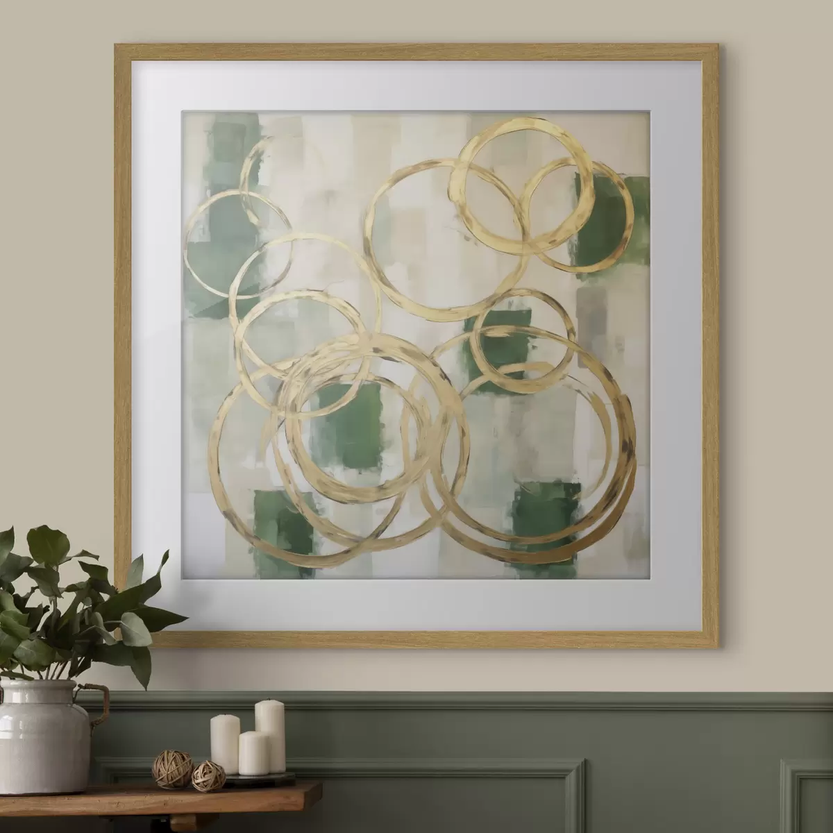 Poster Cerchi astratti, imitazione della pittura f49908