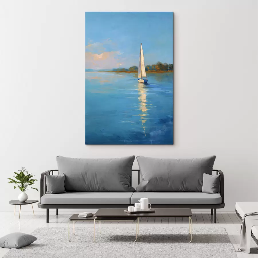 carta da parati Uno yacht sul fiume nr. s49924