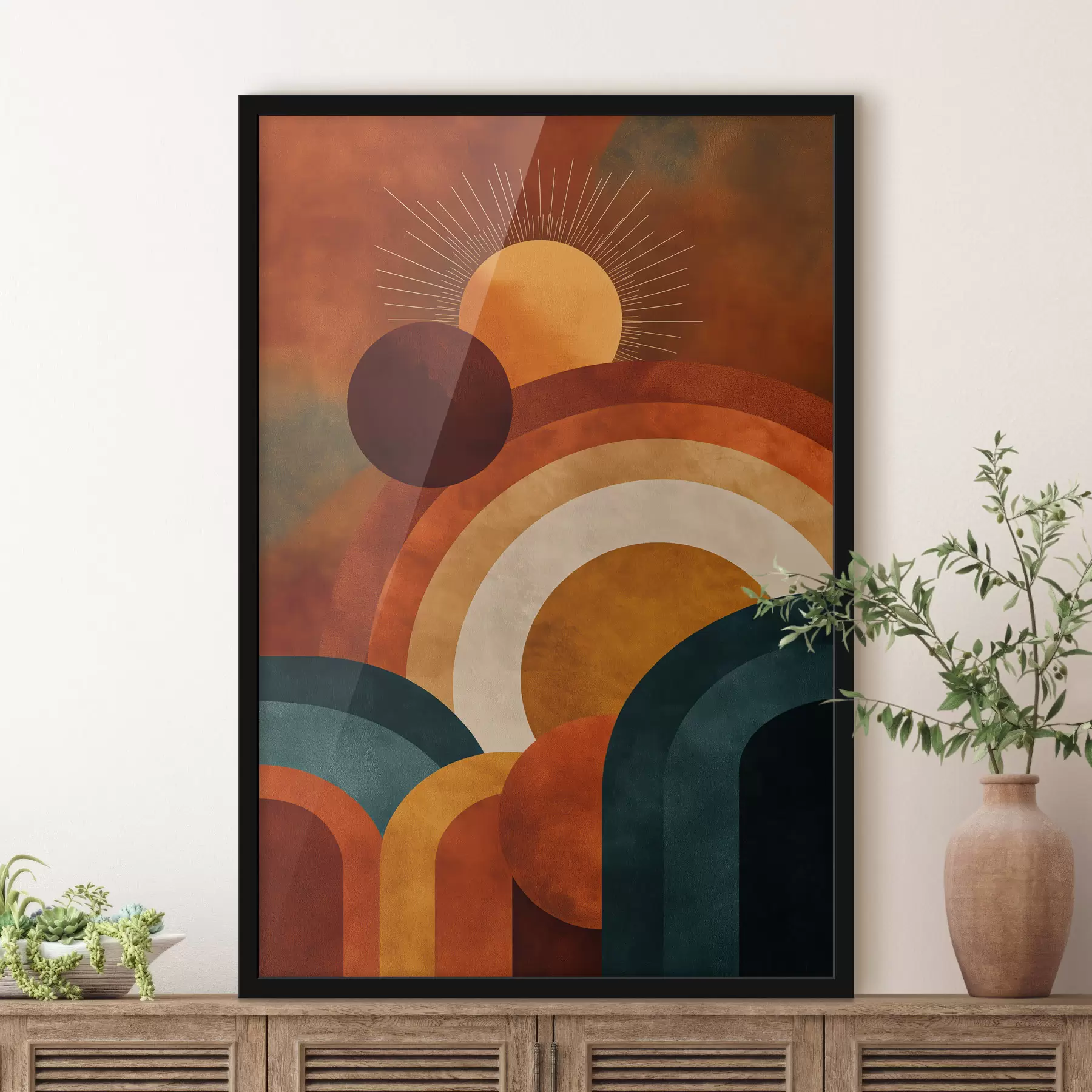 carta da parati Geometria con il Sole nr. f49911