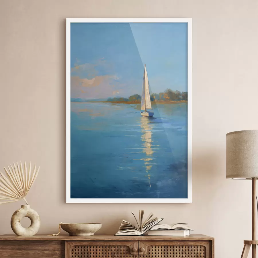 carta da parati Uno yacht sul fiume nr. f49924