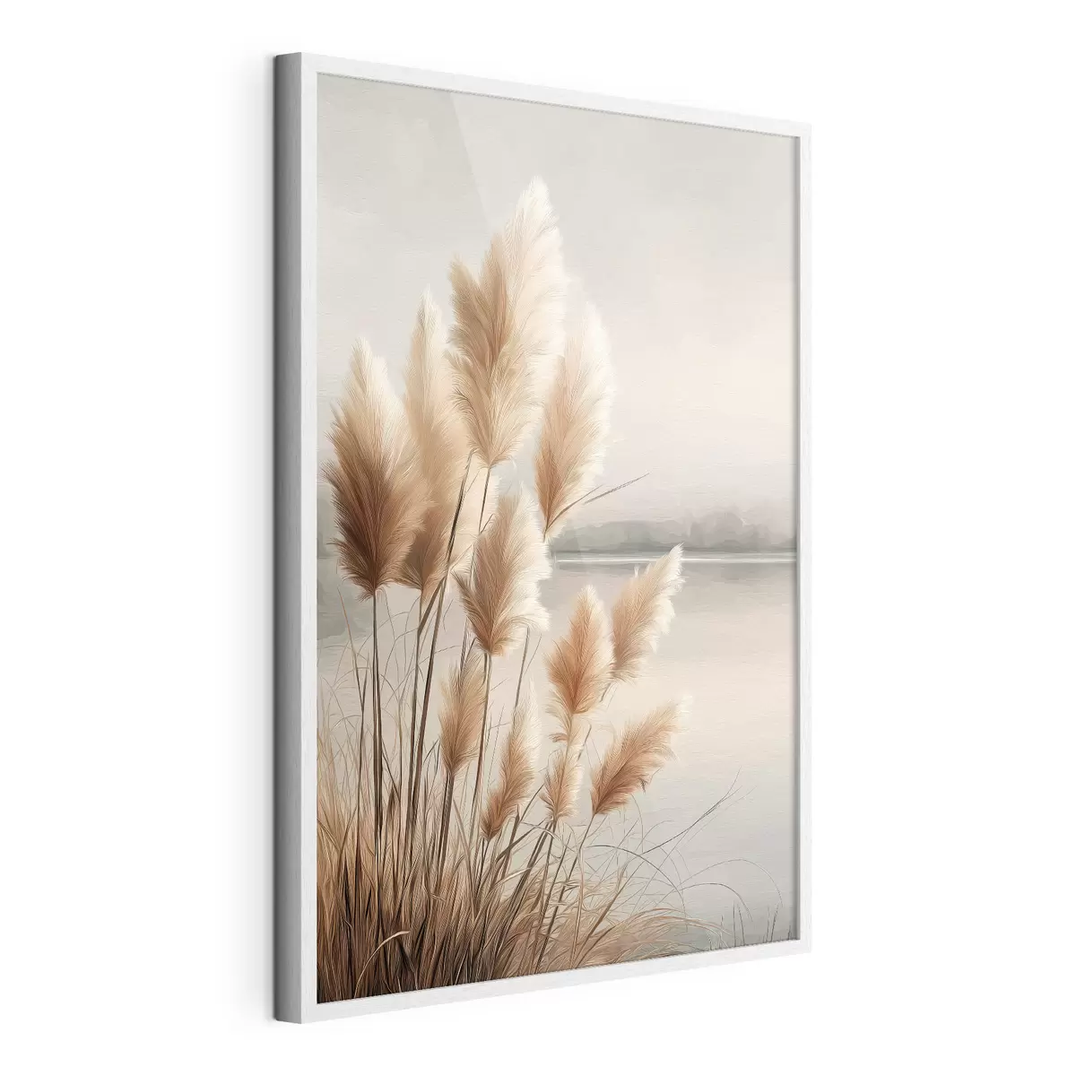 Poster Erba della pampa in riva al fiume f49925