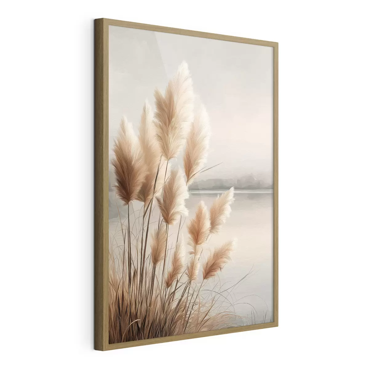 Poster Erba della pampa in riva al fiume f49925
