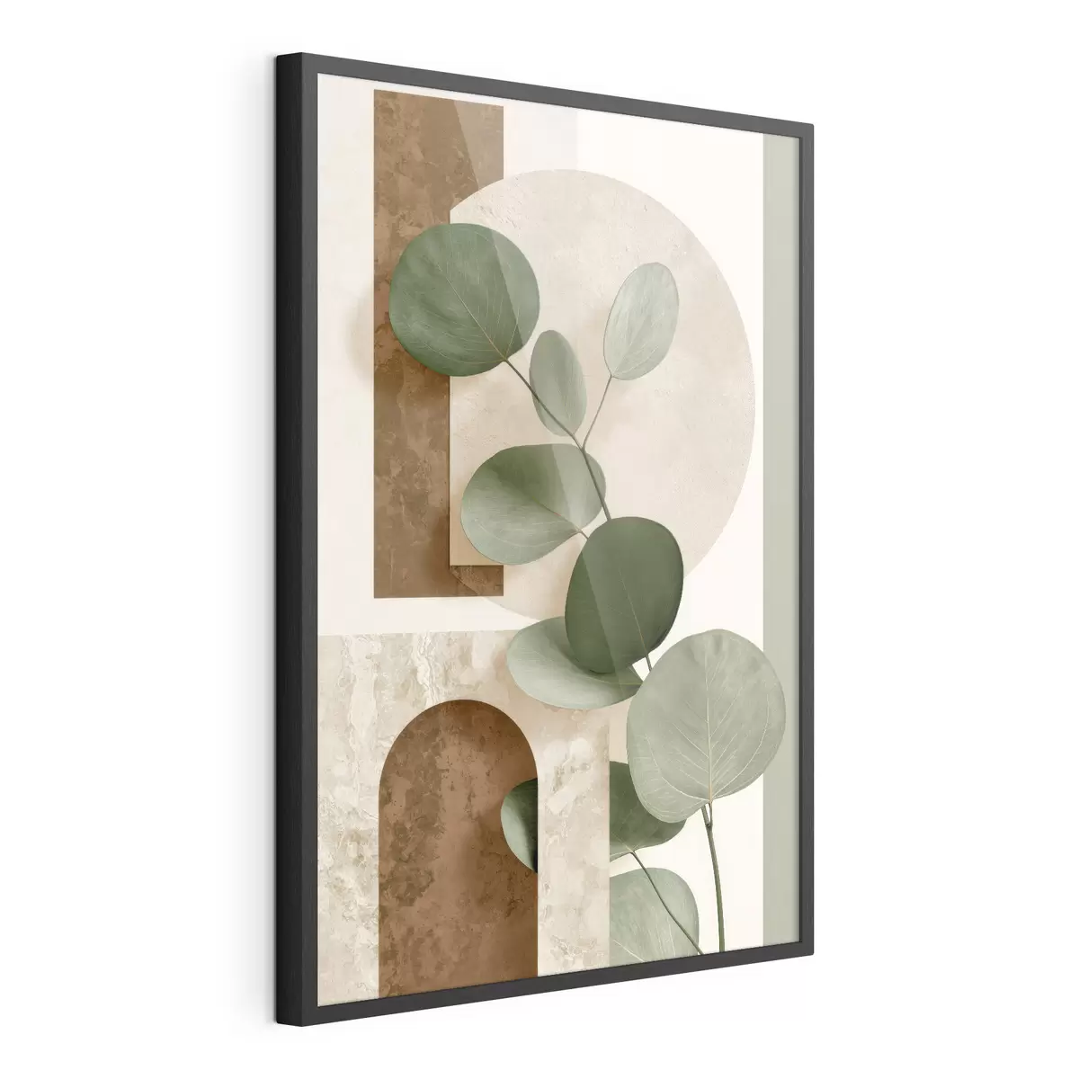 Poster Foglie tonde e archi sabbia f49857
