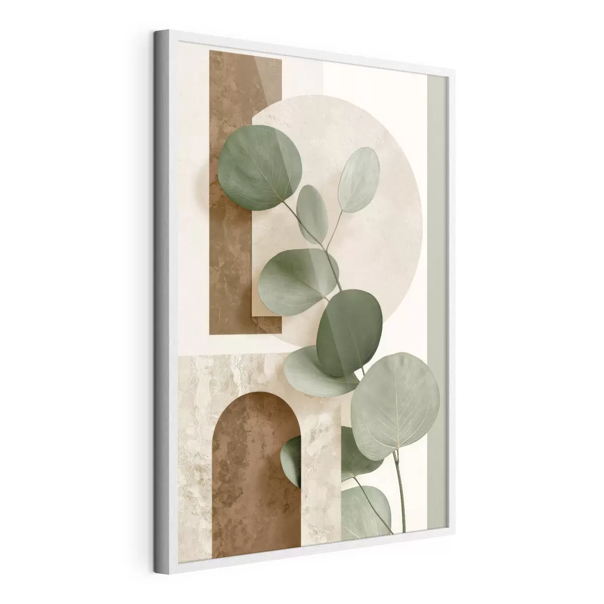 Poster Foglie tonde e archi sabbia f49857