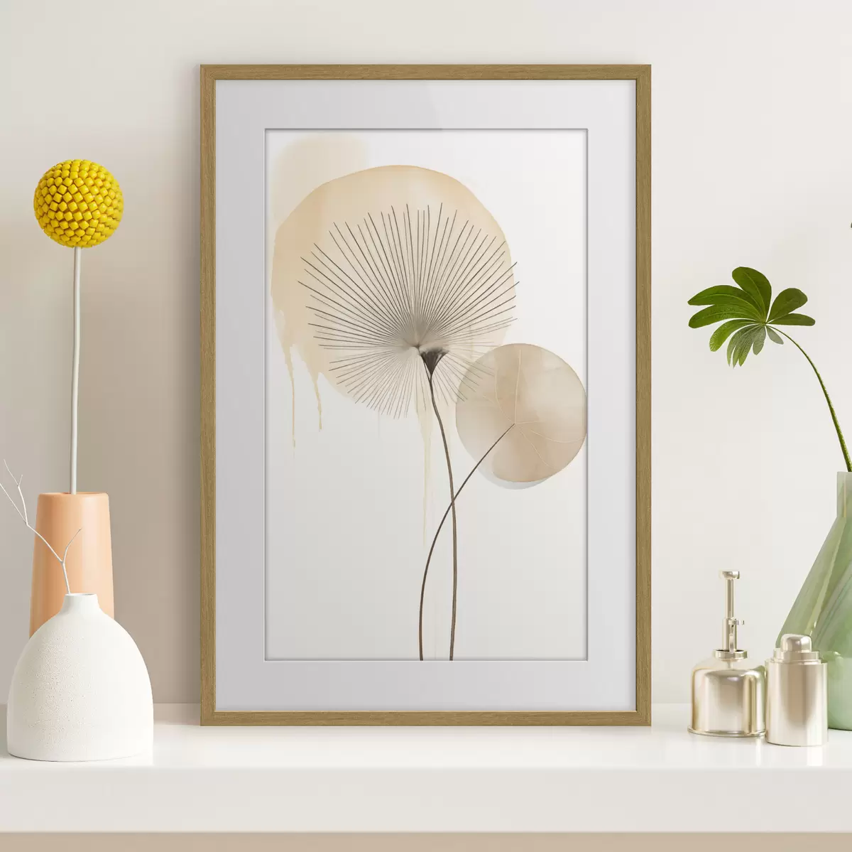 Poster Composizione beige f49999
