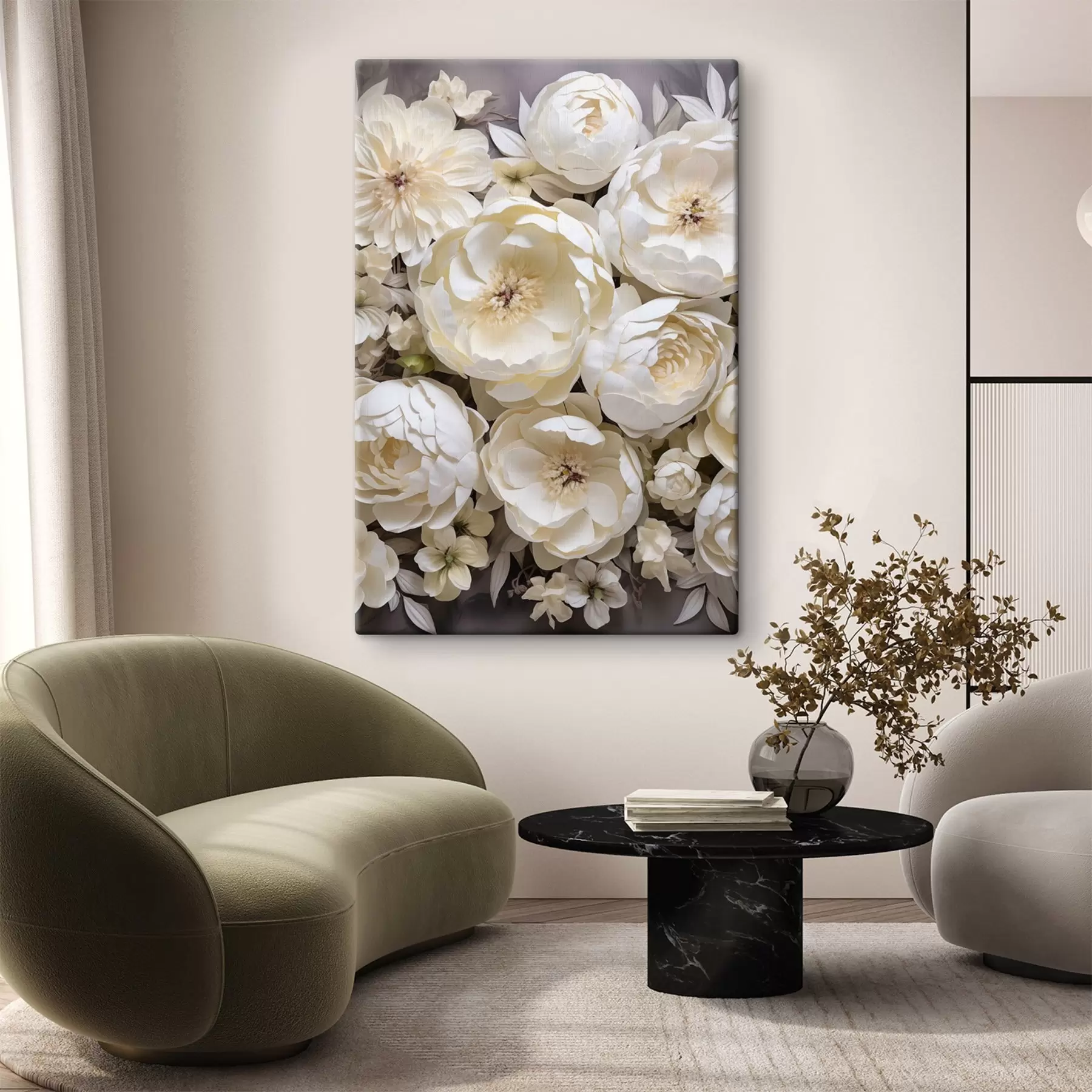 carta da parati Peonie bianche nr. s50034
