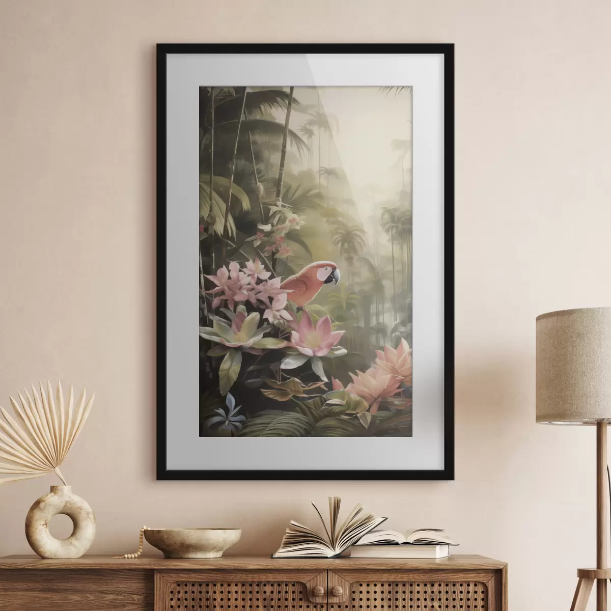 Poster Fenicottero ai tropici f50026