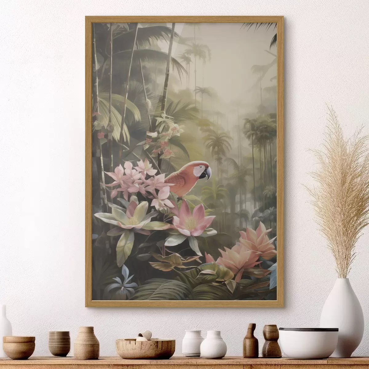 Poster Fenicottero ai tropici f50026