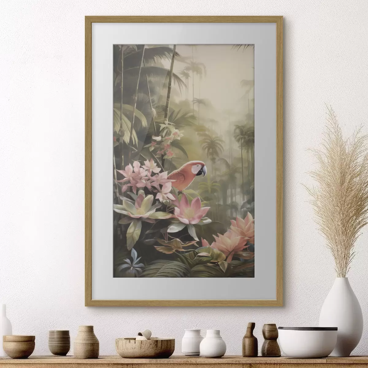 Poster Fenicottero ai tropici f50026