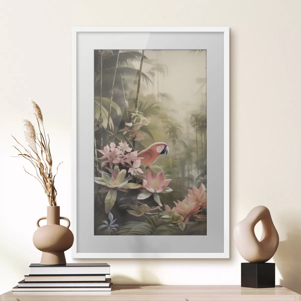 Poster Fenicottero ai tropici f50026