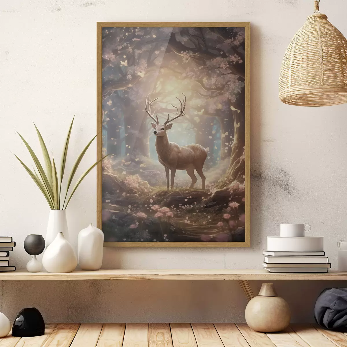 Poster Cervo nella foresta f50028