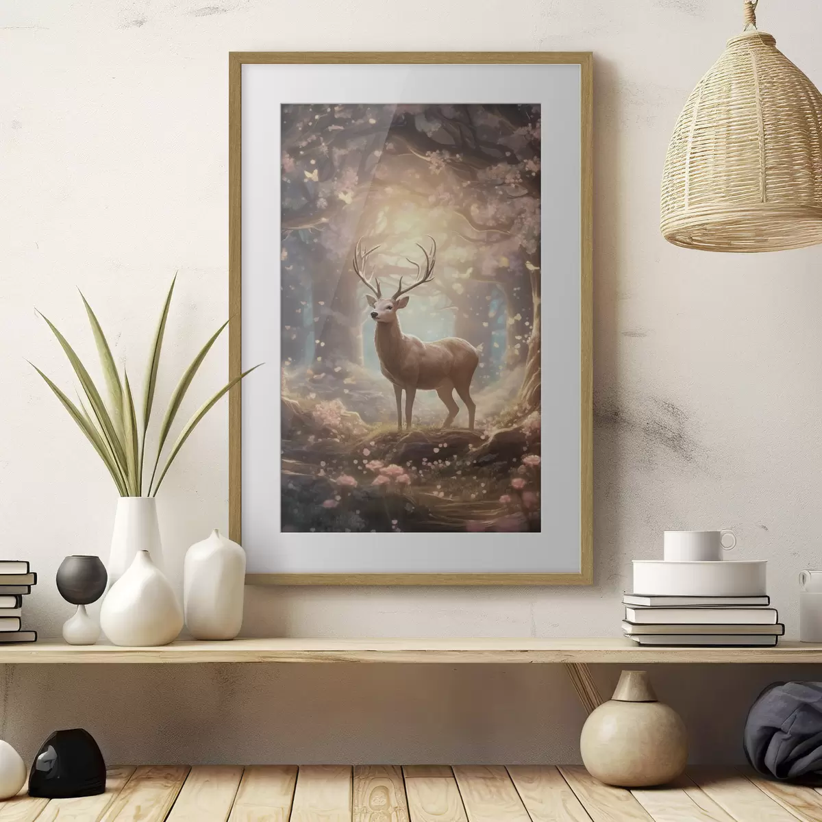 Poster Cervo nella foresta f50028