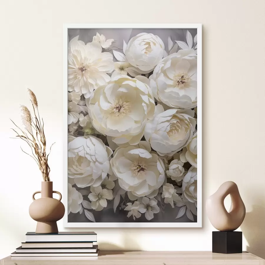 carta da parati Peonie bianche nr. f50034