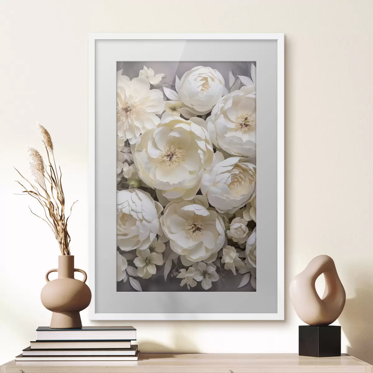 Poster Peonie bianche f50034