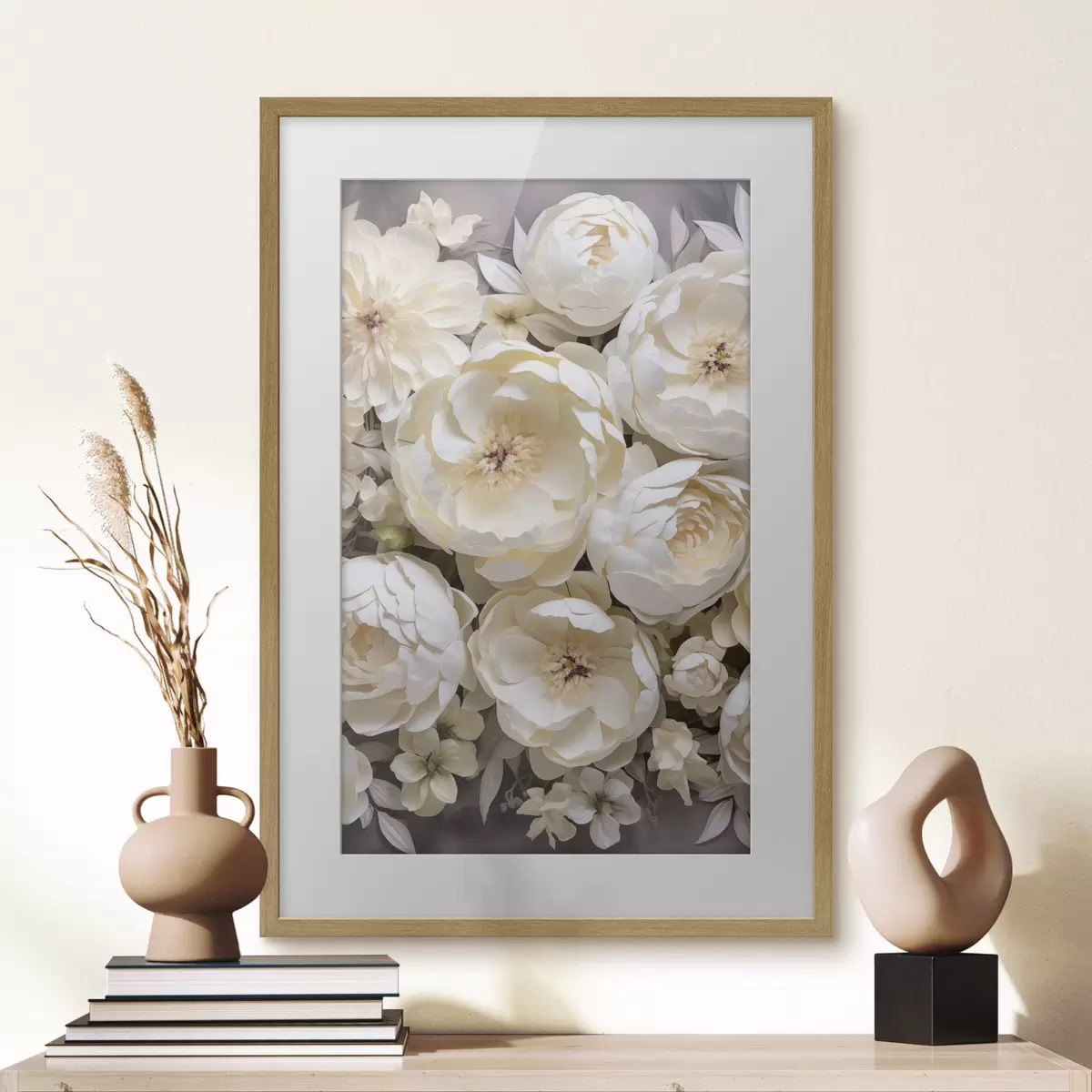 Poster Peonie bianche f50034