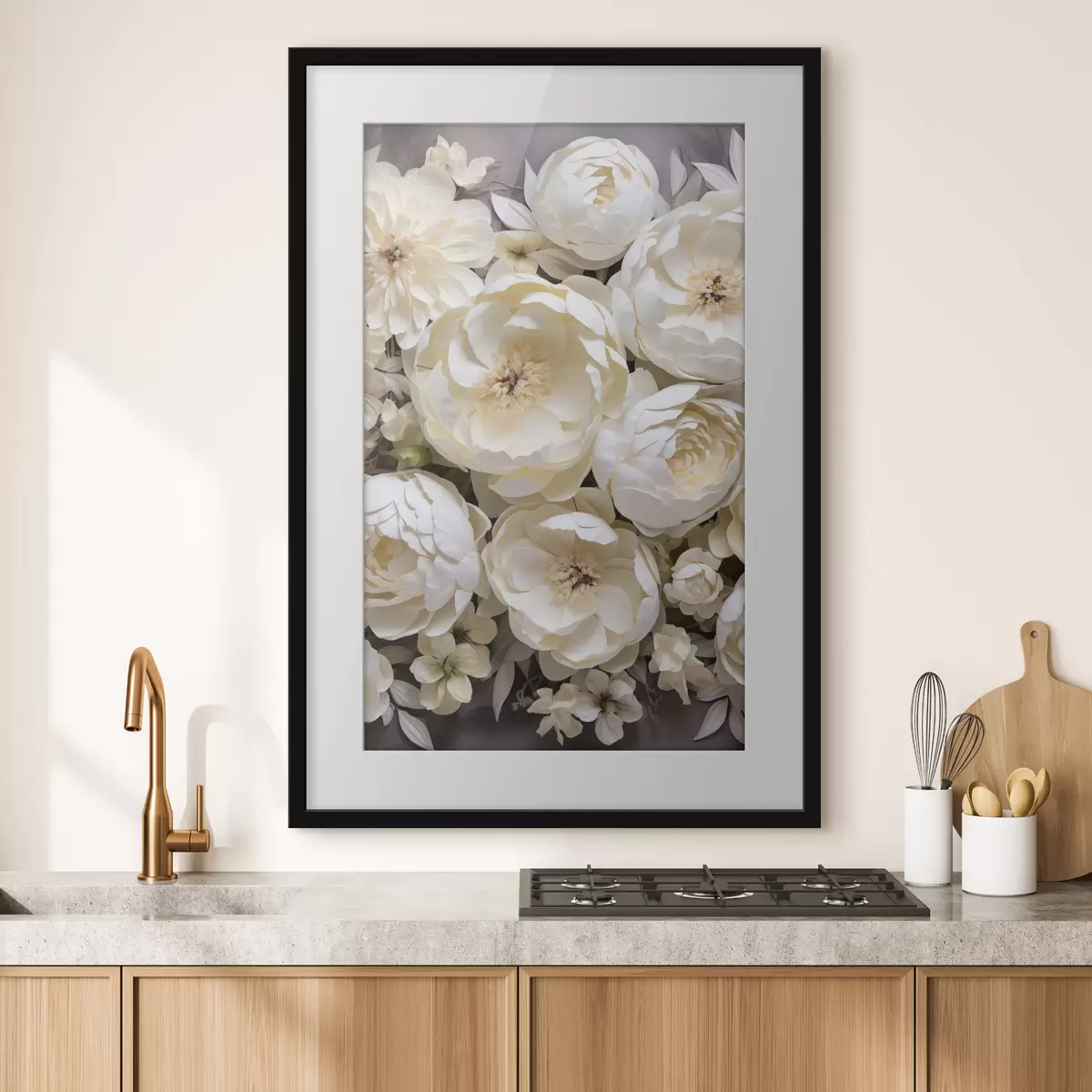 Poster Peonie bianche f50034