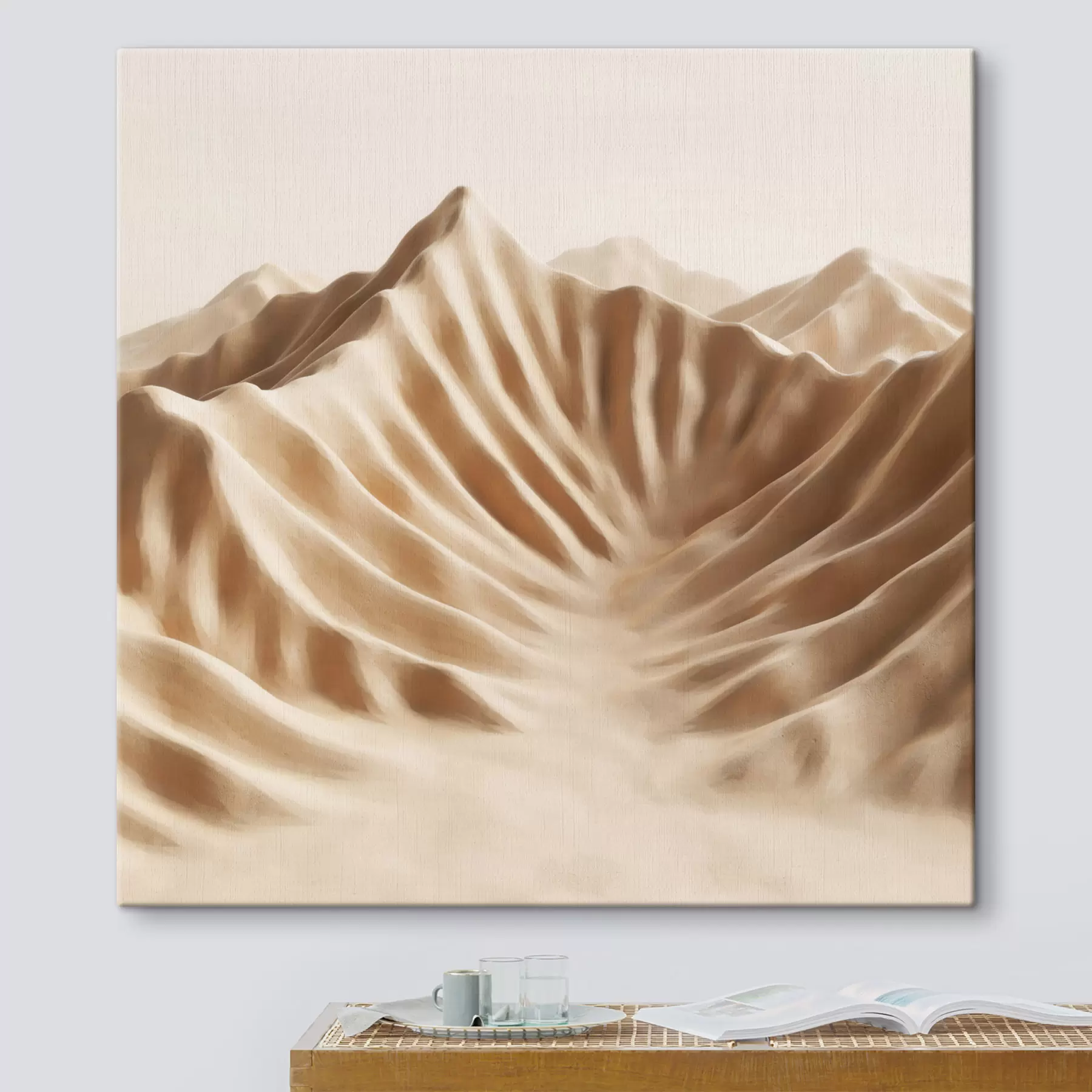 carta da parati Dune decorative con texture in una palette di colori beige in stile artistico contemporaneo nr. s49728