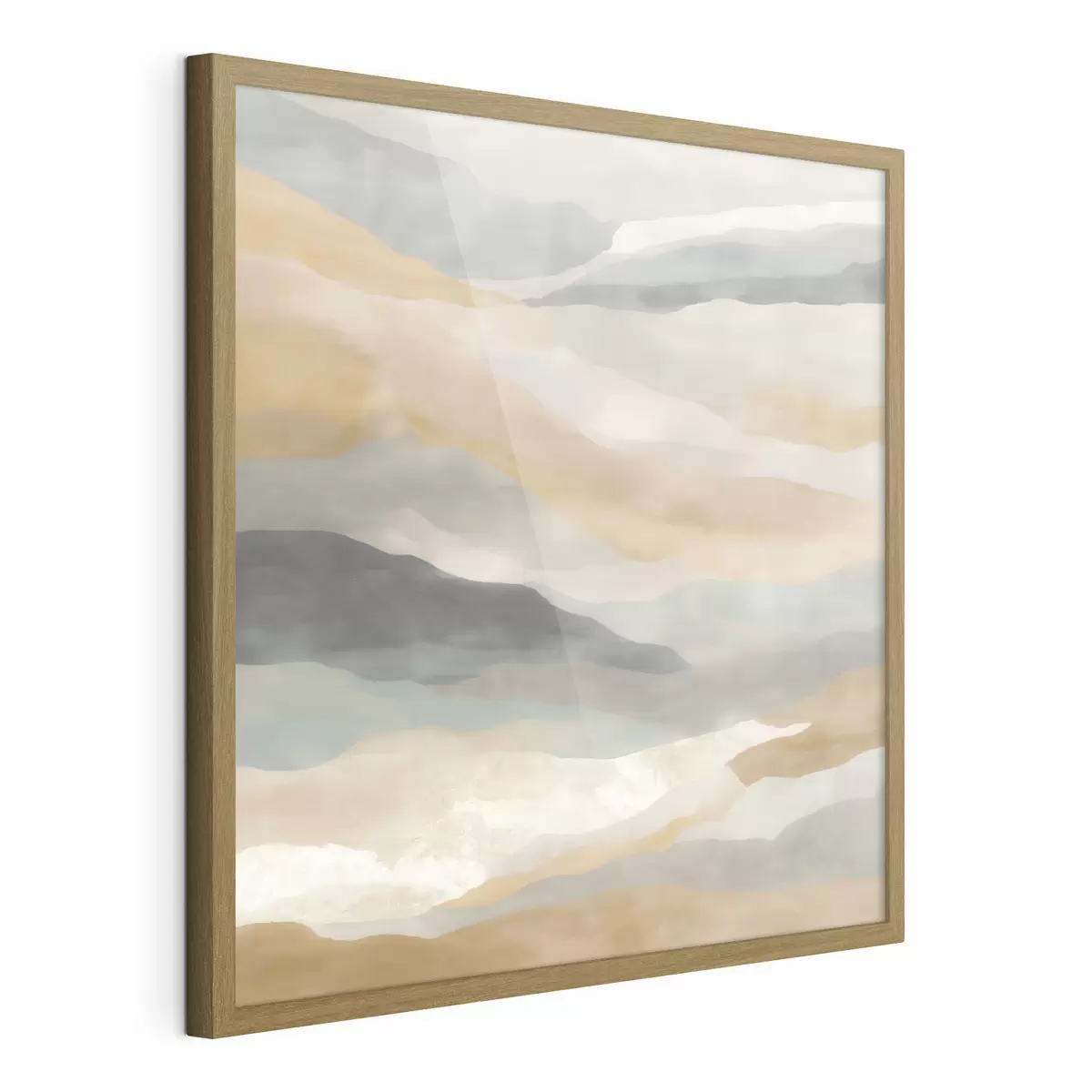 Poster Colline dai toni caldi e grigi in stile acquerello f49713