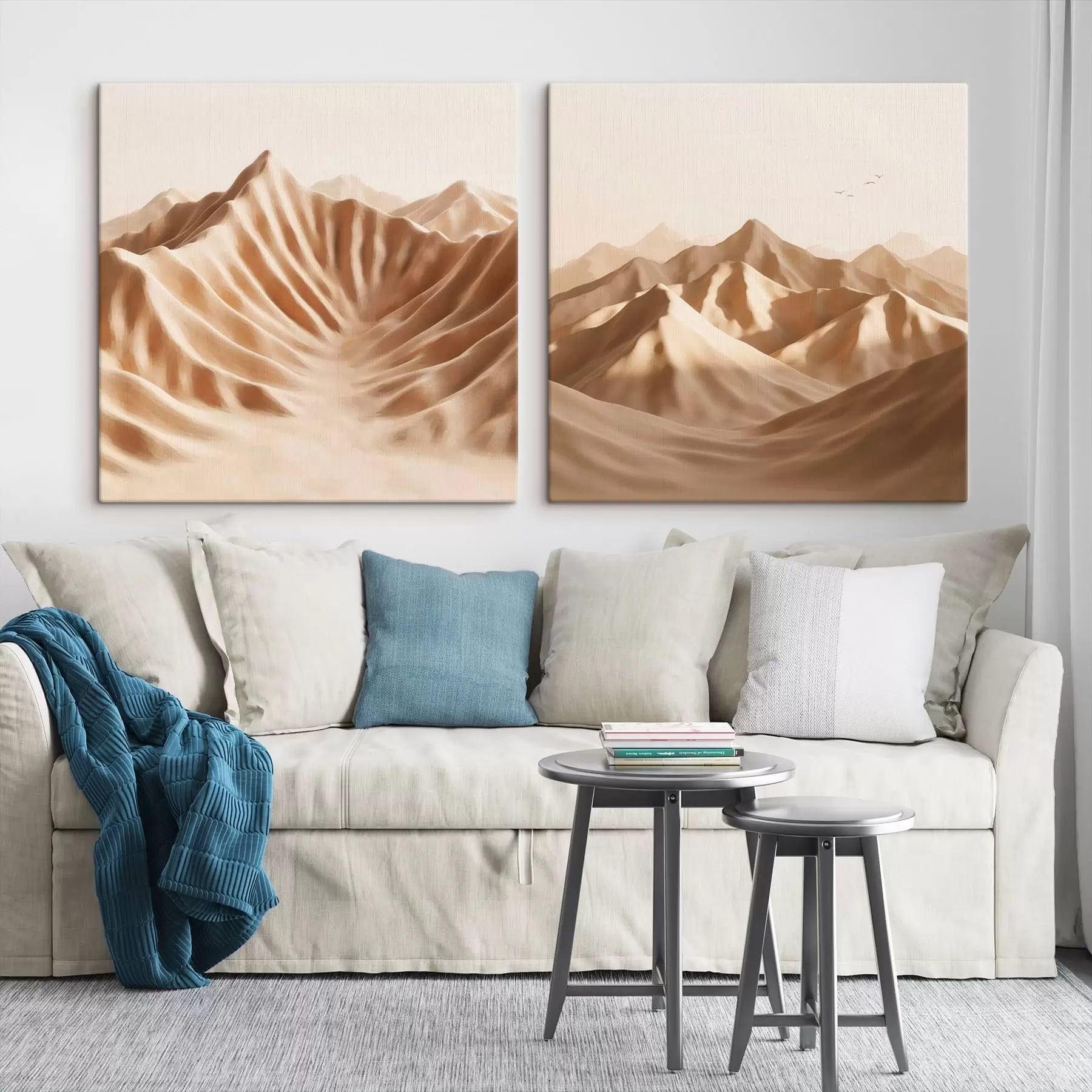 carta da parati Composizione naturale con un gioco di ombre sulle dune in stile minimalista nr. m30656