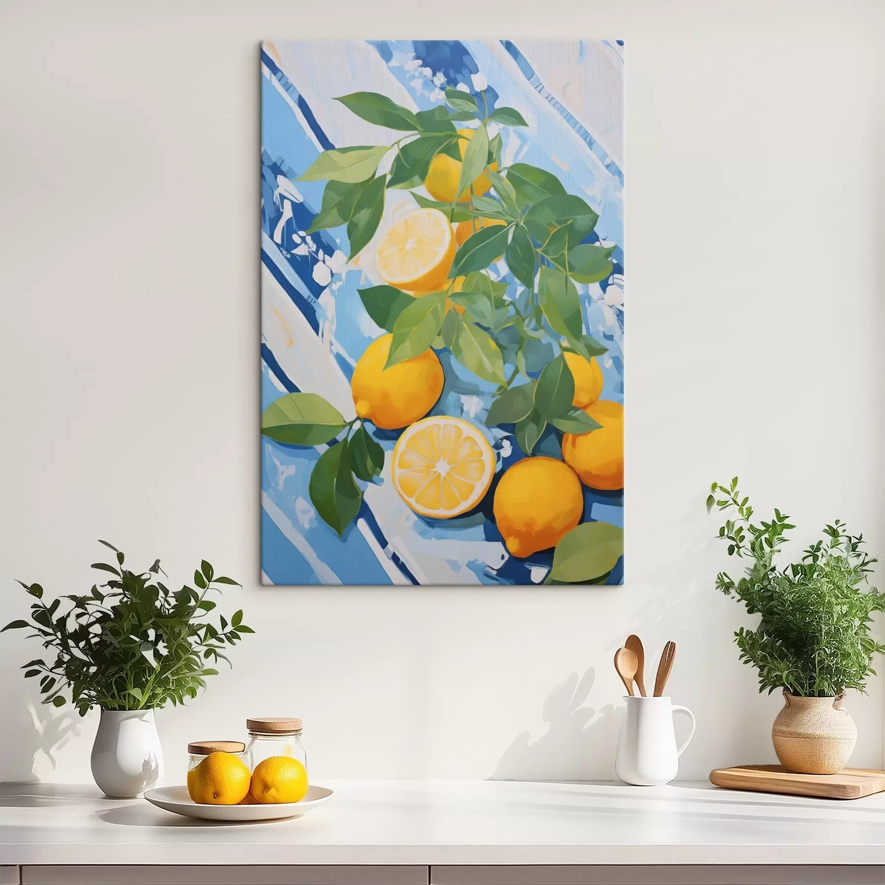 carta da parati Limoni, dipinto in stile imitativo nr. s50066