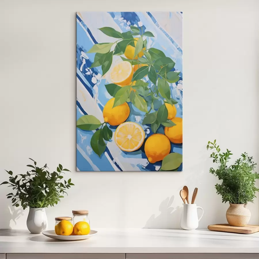 carta da parati Limoni, dipinto in stile imitativo nr. s50066