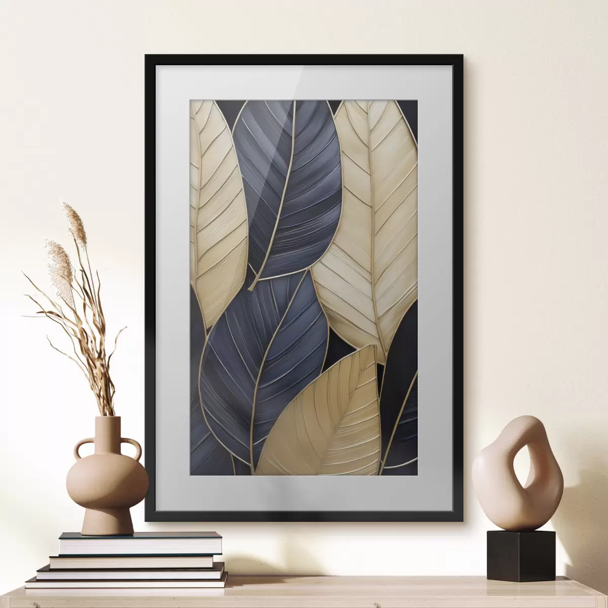 Poster Imitazione della pittura delle foglie f50061