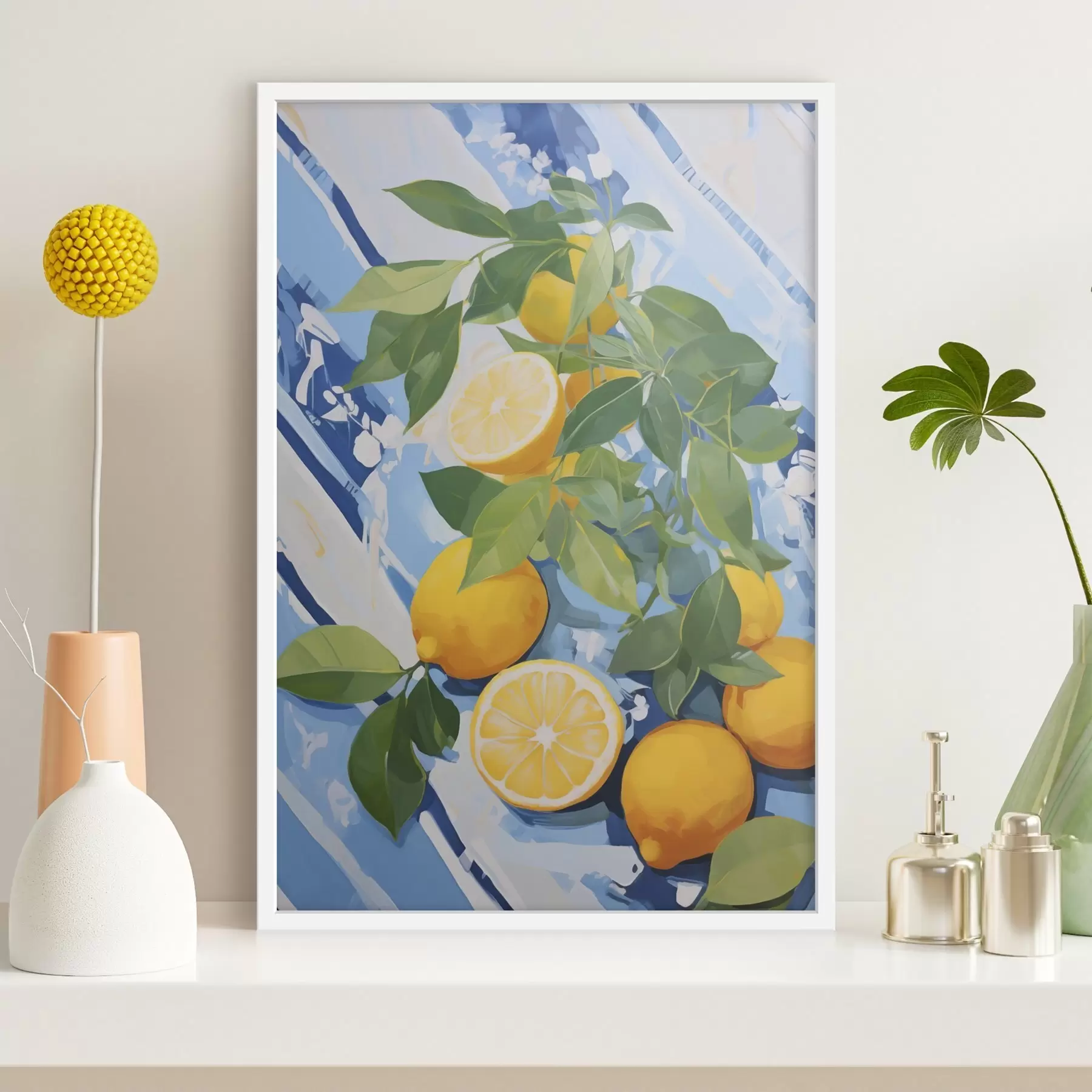 carta da parati Limoni, dipinto in stile imitativo nr. f50066