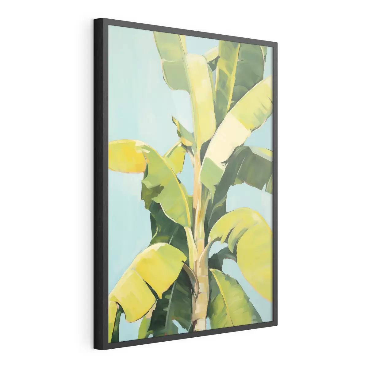 Poster Fogliame di palma da banana, dipinto in stile imitazione f50070
