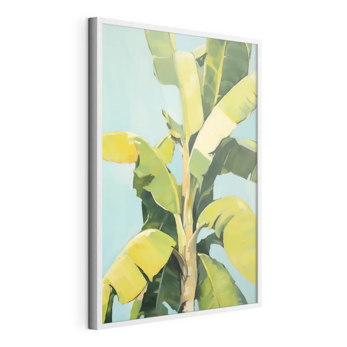 Poster Fogliame di palma da banana, dipinto in stile imitazione f50070