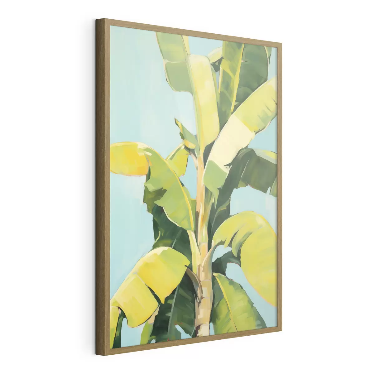 Poster Fogliame di palma da banana, dipinto in stile imitazione f50070
