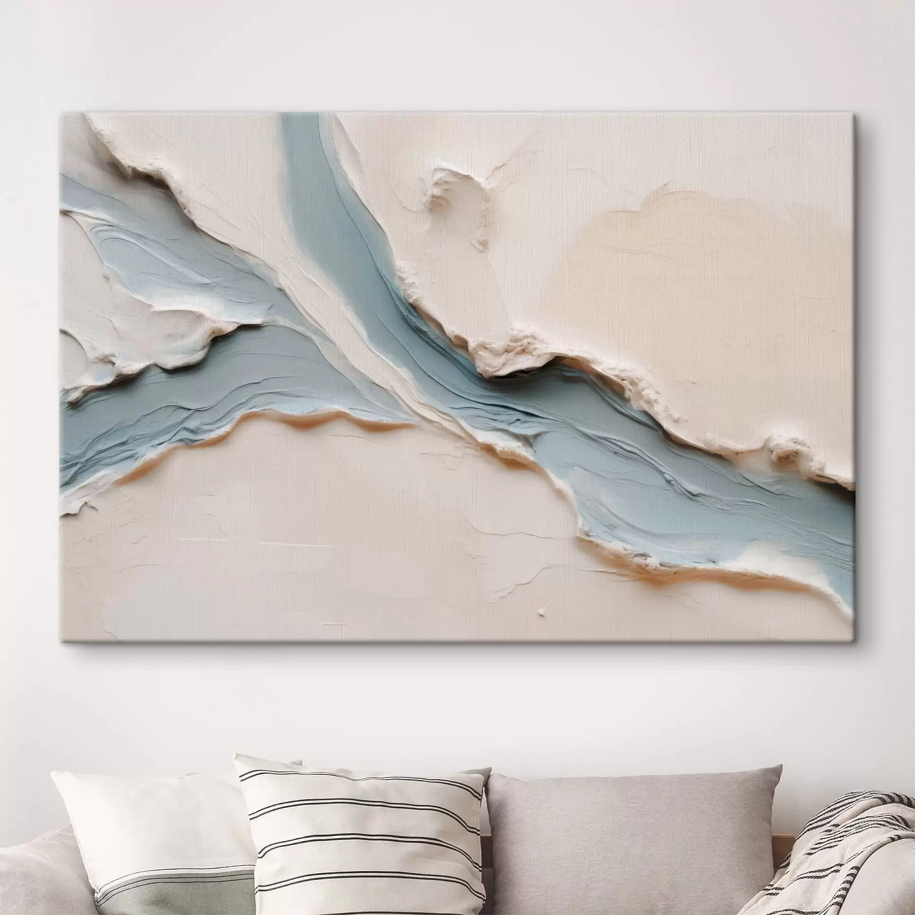carta da parati Design astratto con effetto “Blue Flow” nr. s49953