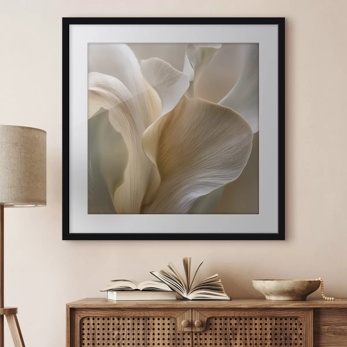 Poster Astratto: Petali fluttuanti in tonalità chiare f49948
