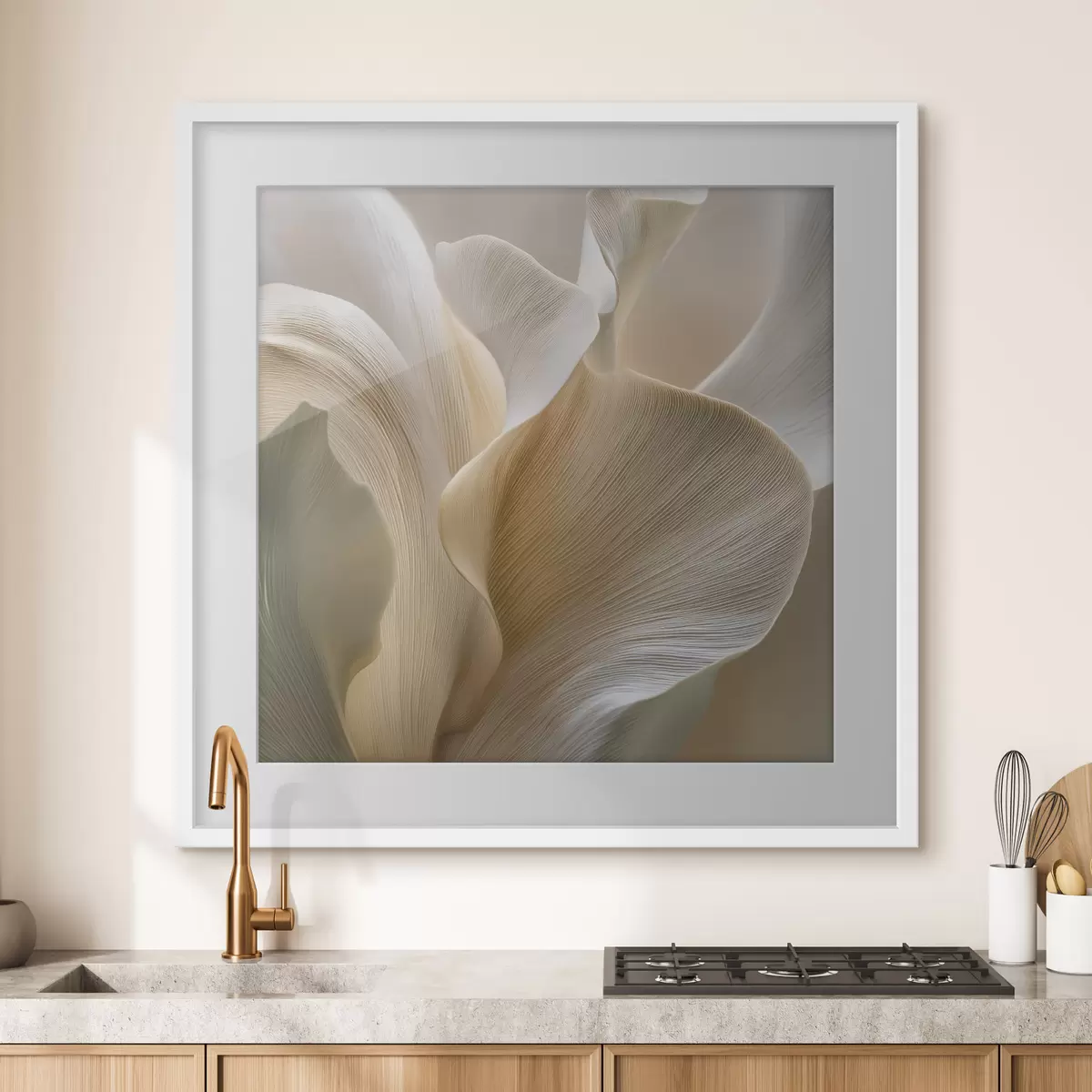 Poster Astratto: Petali fluttuanti in tonalità chiare f49948