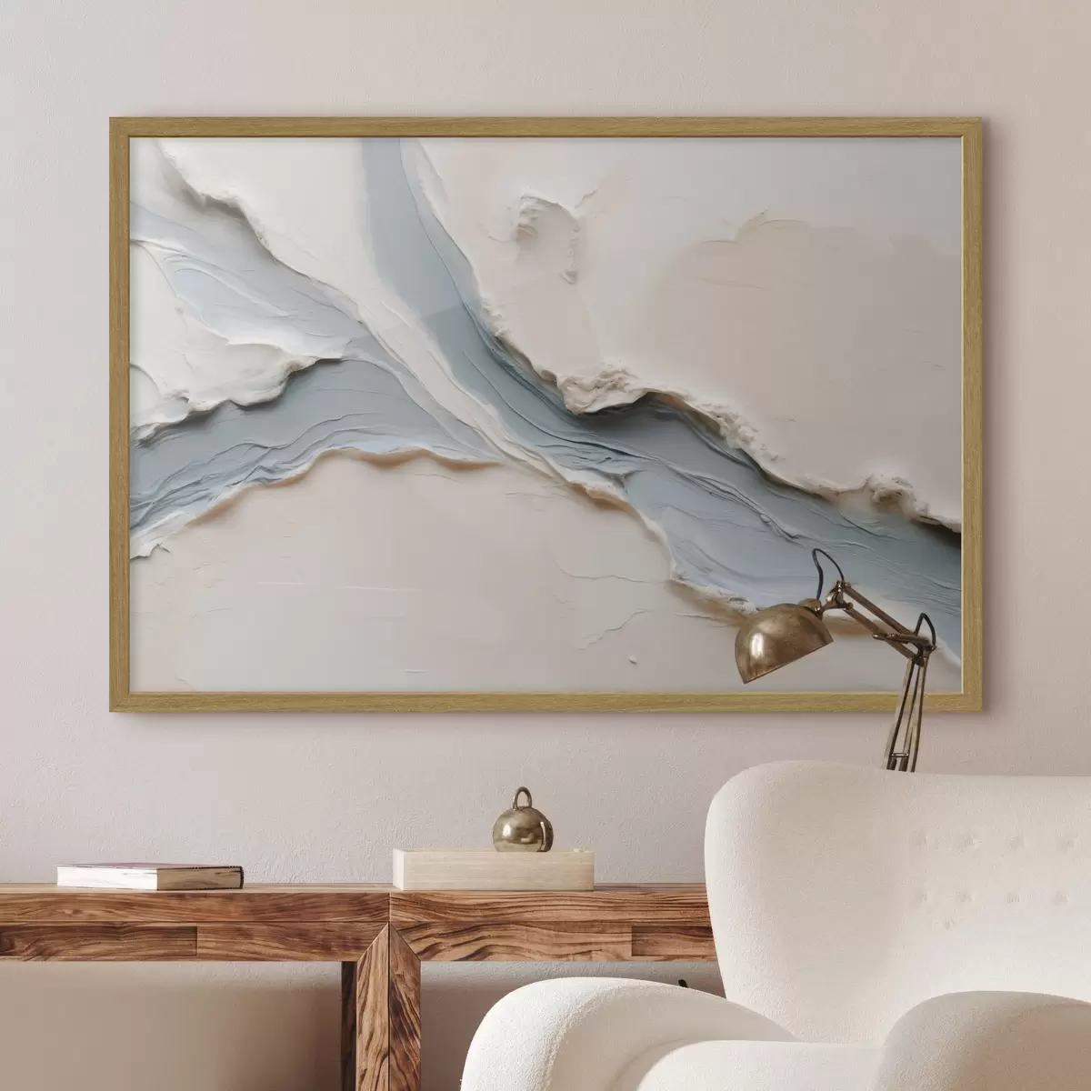 Poster Design astratto con effetto “Blue Flow” f49953