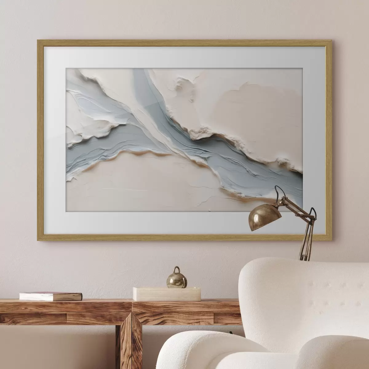 Poster Design astratto con effetto “Blue Flow” f49953