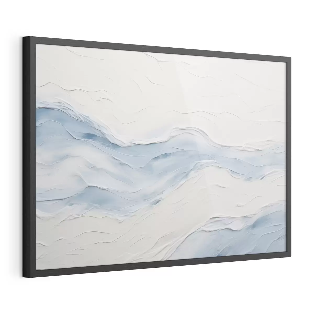 Poster Onde astratte nei toni del blu chiaro f49954