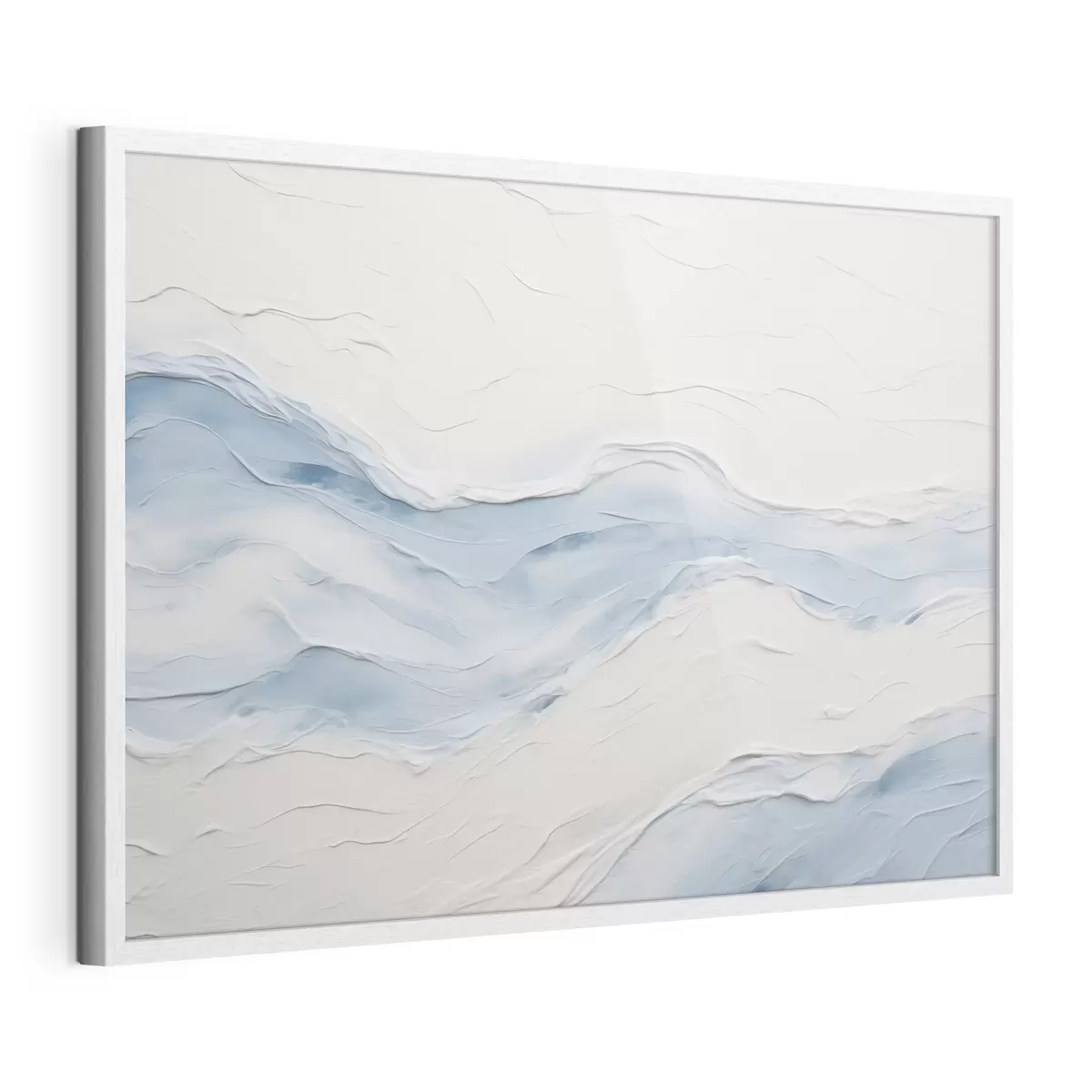 Poster Onde astratte nei toni del blu chiaro f49954