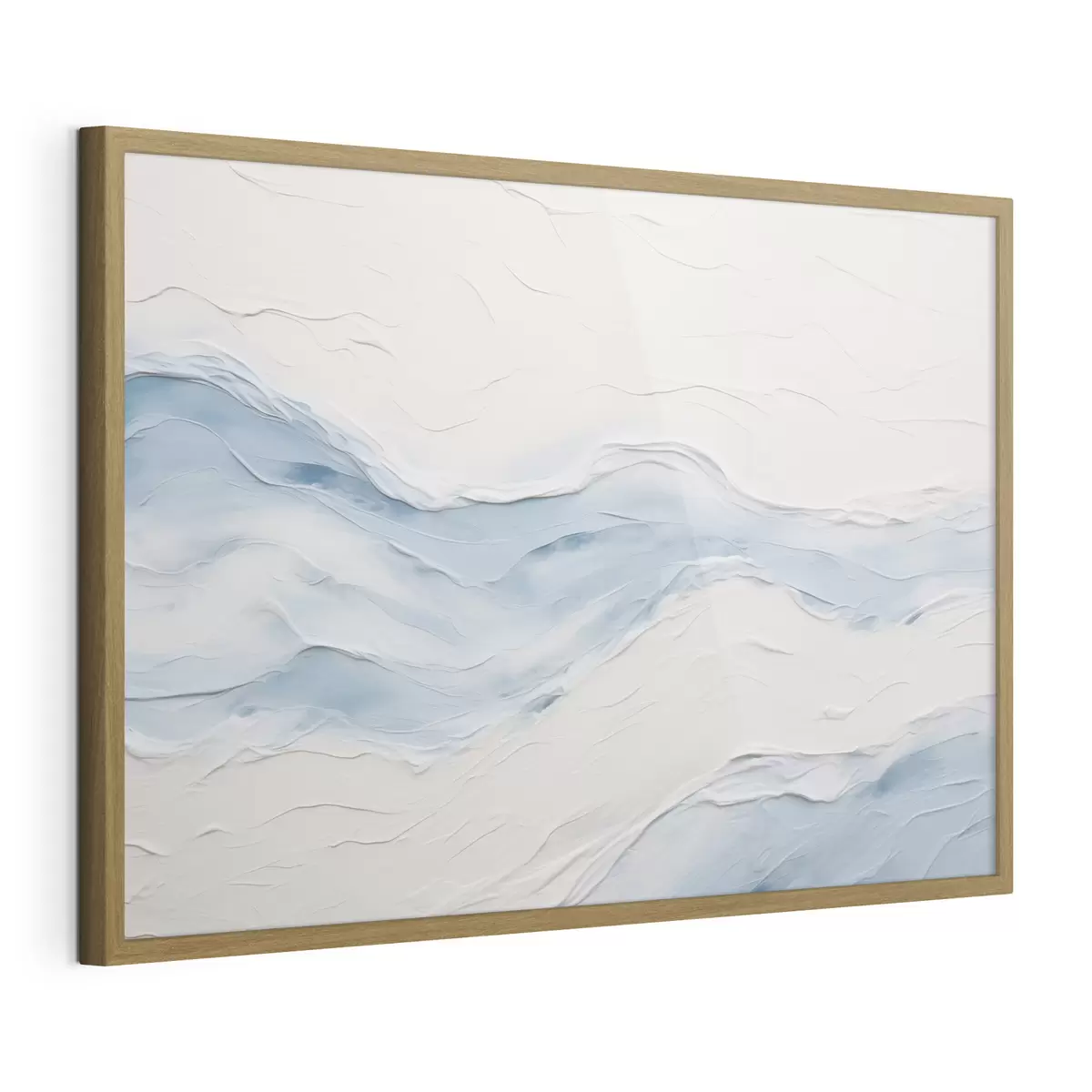 Poster Onde astratte nei toni del blu chiaro f49954