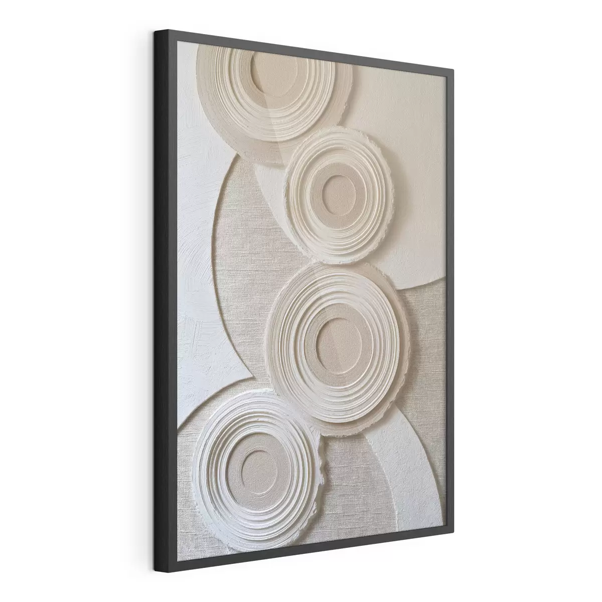 Poster Composizione astratta con cerchi ed effetto a rilievo f49955