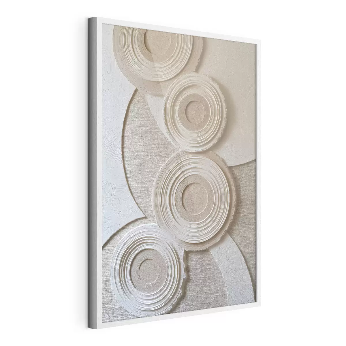 Poster Composizione astratta con cerchi ed effetto a rilievo f49955