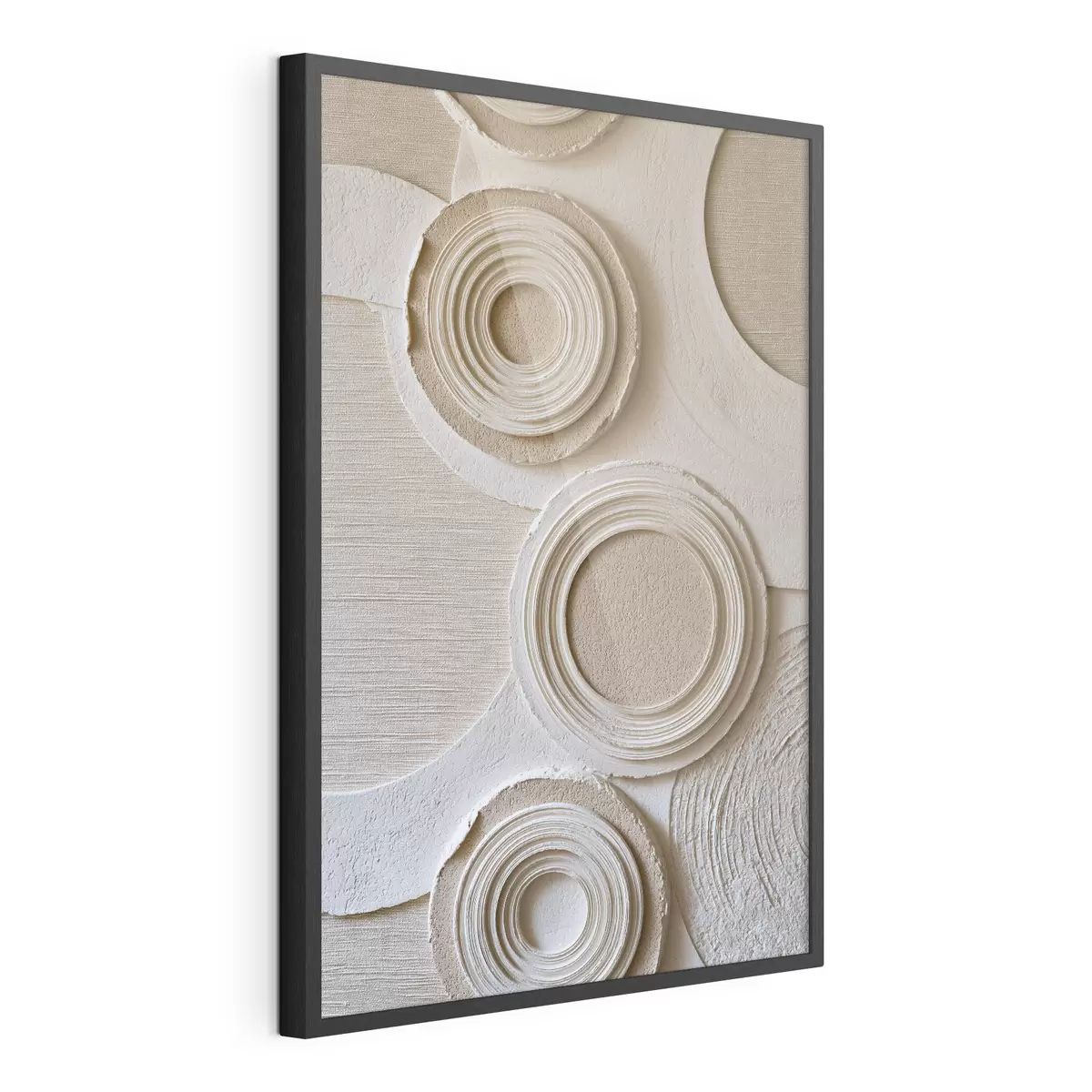 Poster Composizione geometrica con cerchi ed effetto a rilievo f49956