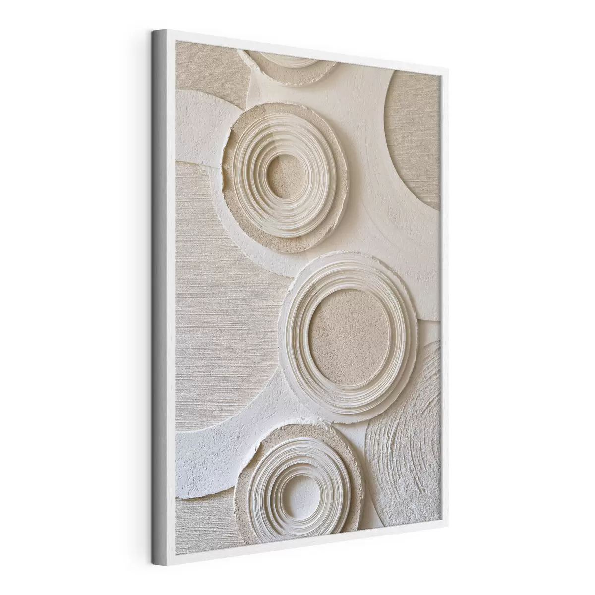 Poster Composizione geometrica con cerchi ed effetto a rilievo f49956