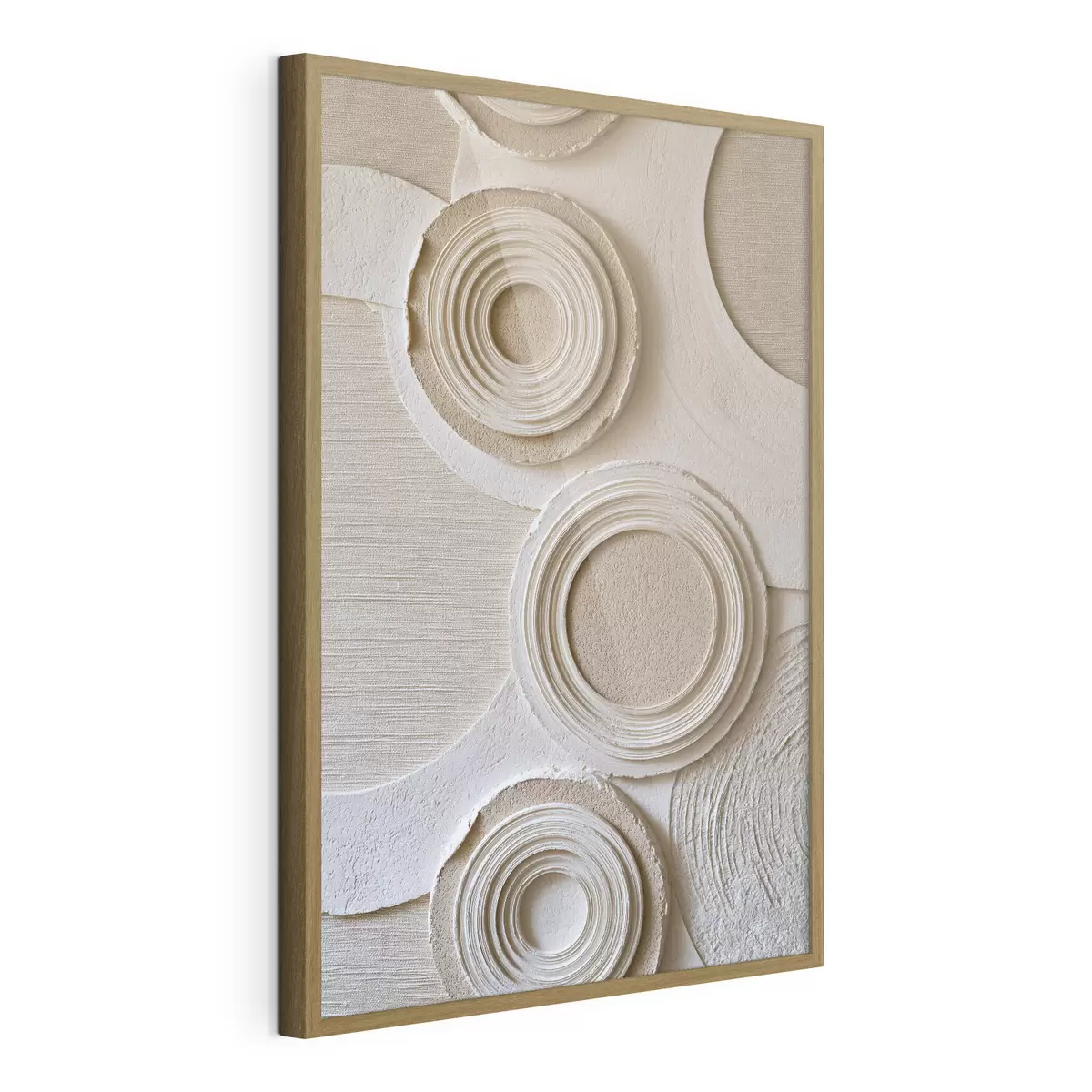 Poster Composizione geometrica con cerchi ed effetto a rilievo f49956