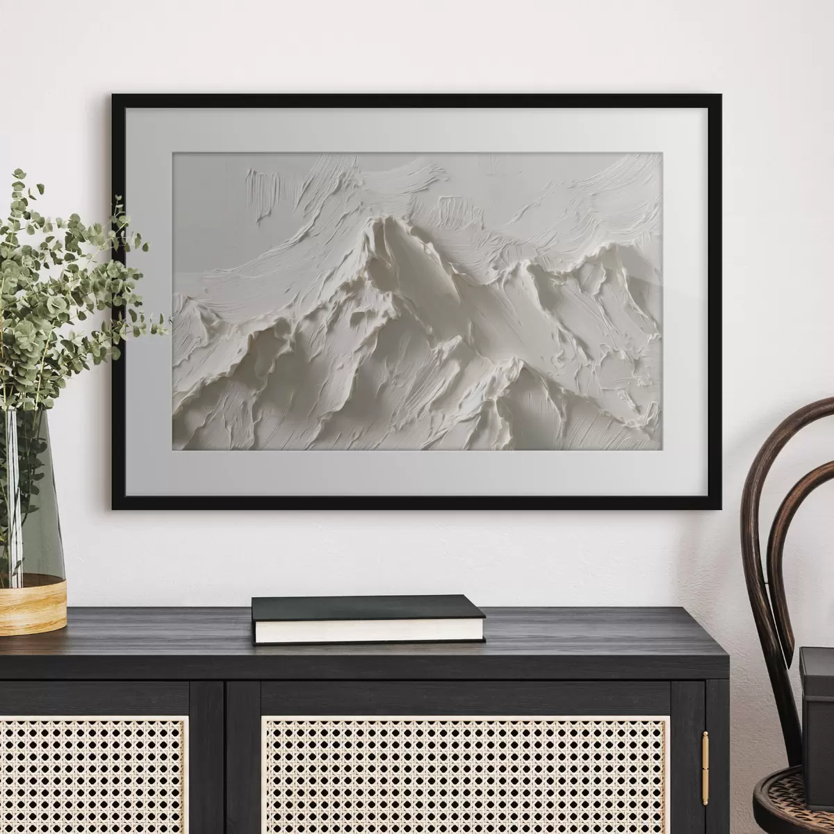 Poster Cime montuose dai toni chiari con effetto a rilievo f49965