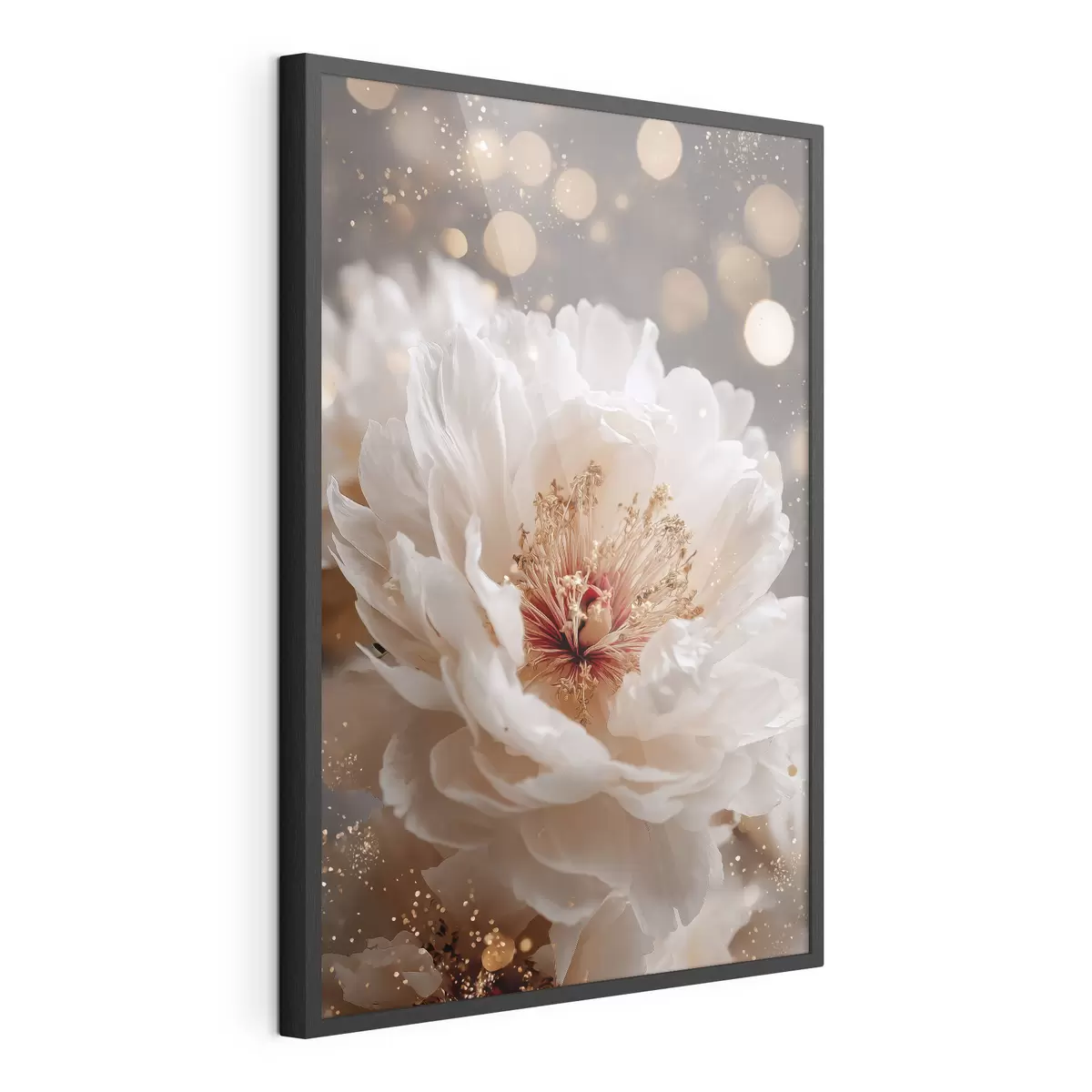 Poster Fiore bianco con delicati riflessi di luce f49973