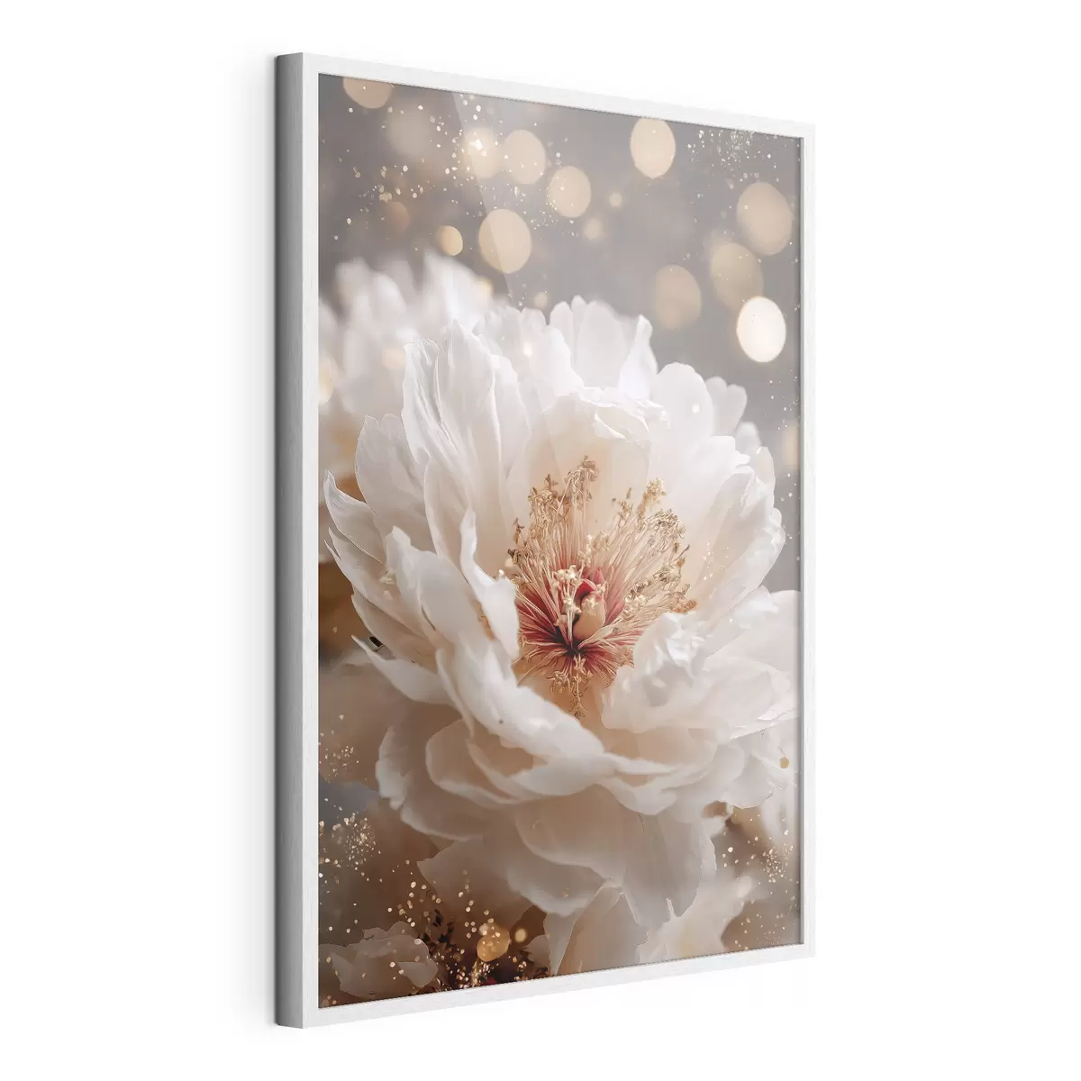 Poster Fiore bianco con delicati riflessi di luce f49973