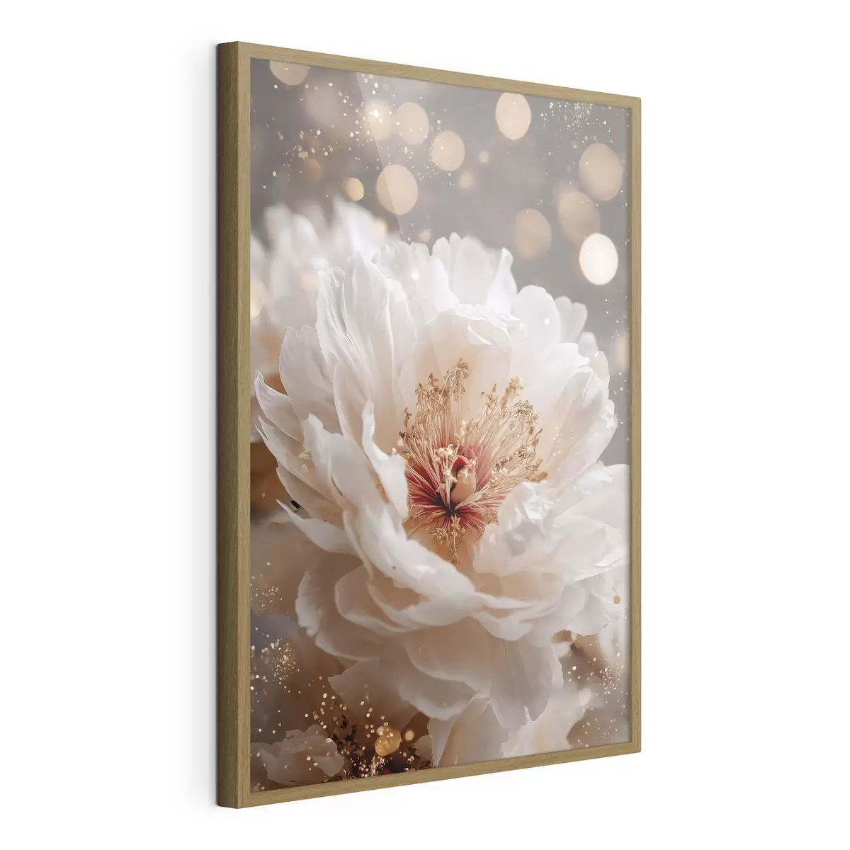 Poster Fiore bianco con delicati riflessi di luce f49973